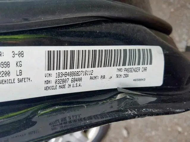 Dodge Caliber 2008 1B3HB48B68D716112