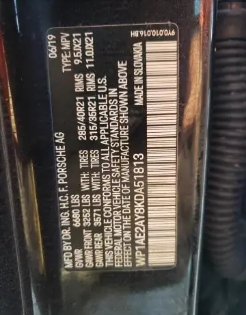    WP1AE2AY8KDA51813